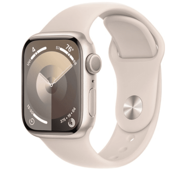 Apple Watch Series 9 (GPS) 41mm Starlight Aluminum Case with Starlight Sport Band - S/M - Starlight