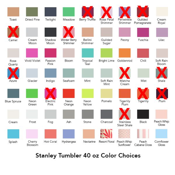 stanley 40oz tumbler colors