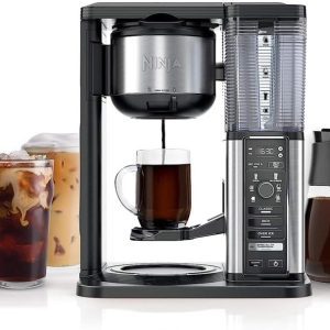 Ninja Specialty 10-Cup Coffee Maker with 4 Brew Styles for Ground Coffee, Built-in Water Reservoir, Fold-Away Frother & Glass Carafe