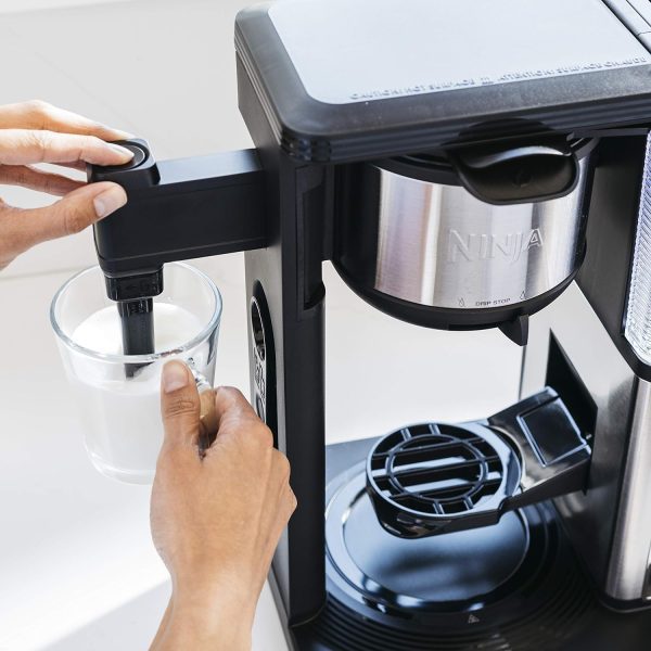 Ninja Specialty 10-Cup Coffee Maker with 4 Brew Styles for Ground Coffee, Built-in Water Reservoir, Fold-Away Frother & Glass Carafe - Image 4